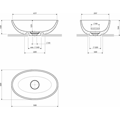 Omnires Shell M+ SHELL500UNBP