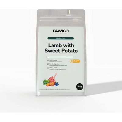 PAWIGO Hypoalergénne Jahňacie s batátmi 2 kg