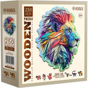 Wooden City Дървен пъзел Wooden City, 250 части - Цветен лъв (HE 0166-L)