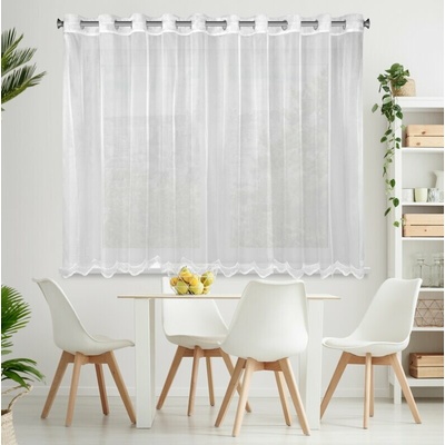 Takoy Záclona ELLIE z ľahkej mikro sieťky s leskom zakončená výšivkou 350 x 145 cm-HF-418381 | 350 x 145 cm