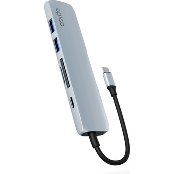 iSTYLE PLB by Epico Epico 6in1 Aluminium Hub 8K with USB-C connector - Silver (K-9915112100067)