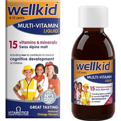 Vitabiotics Wellkid Multi-vitamin Liquid pomeranč 150 ml