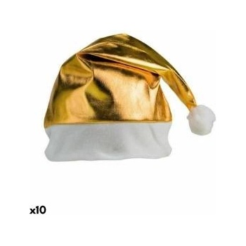 BigBuy Christmas Метална Шапка Дядо Коледа 149833 (10 броя) Цвят Сребрист