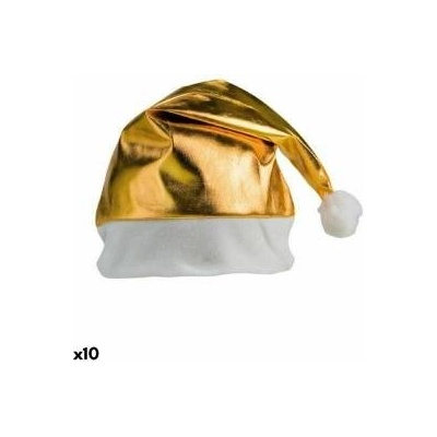 BigBuy Christmas Метална Шапка Дядо Коледа 149833 (10 броя) Цвят Сребрист