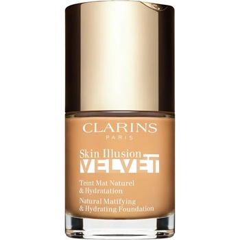 Clarins Skin Illusion Velvet течен фон дьо тен с матов завършек с подхранващ ефект цвят 112.5W 30ml