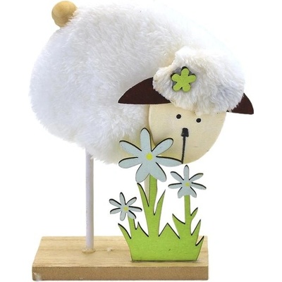 Dommio Ovečka plyšová s kvetmi, 16 cm