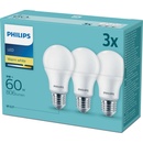 Philips LED žárovka E27 8W 2700K 230V A60 SET3ks P775490