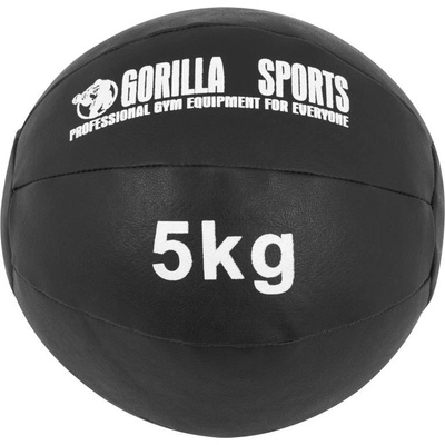 Gorilla Sports Kožený medicinbal 5 kg