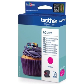 Brother Оригинален патрон Brother LC123, 600 страници/5%, Magenta (3015100072)