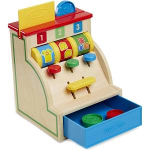 Melissa & Doug Дървена играчка Melissa & Doug - Детски касов апарат (13378)