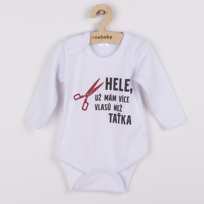 NEW BABY Body s potiskem New Baby Více vlasů než taťka