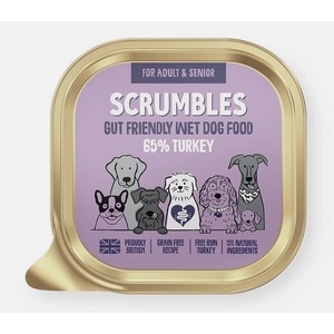  Scrumbles беззърнена мокра храна за кучета с пуйка, 150 г