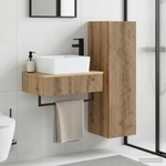 vidaXL Комплект мебели за баня 2 бр. Дъб артизан 33 x 34, 5 x 100 см (3406112)