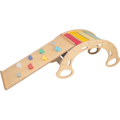 EliNeli dřevěnámontessori houpačka 5 v 1 s prknem 2 v 1 set fresh – Zboží Dáma