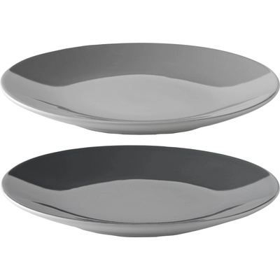 Jídelní talíř EMMA 22 cm, sada 2 ks, šedá, kamenina, Stelton
