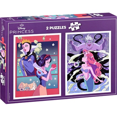 Educa Пъзел Educa от 2 x 500 части - Дисни злодеи срещу принцеси (EDU20278)