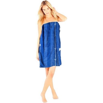 Brini 012 saunový kilt dámský froté 150 x 75 cm modrá