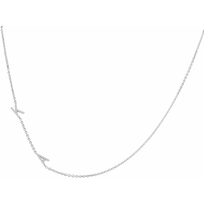 Eppi Strieborný náhrdelník s 3 písmenkami a lab-grown diamantmi N48680