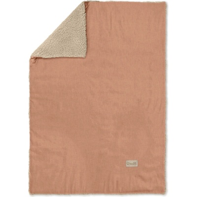 ALBERO MIO Detská velúrová deka Teddy karamelová