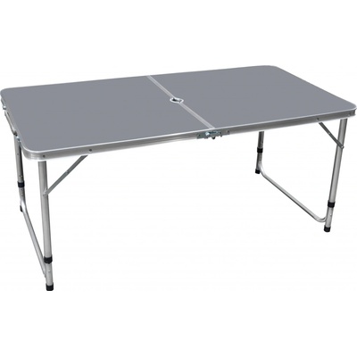 Aga Skladací kempingový stolík 120x60x54/60/70 cm Sivý