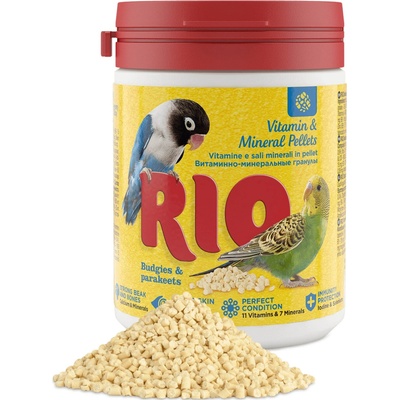 RIO vitamínové a minerálne pelety pre andulky a Stredný papagáj 120 g
