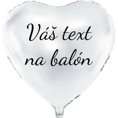 Personal PartyDeco Fóliový balón s textem Bílé srdce 61 cm