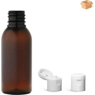 Via Plastová lahvička hnědá s bílým dávkovacím víčkem 35 ml 1000 ks