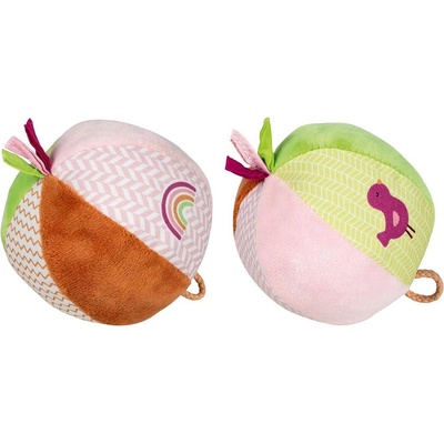 Goki Мека топка с дрънкалка Goki - Птичка/дъга, асортимент (65300)