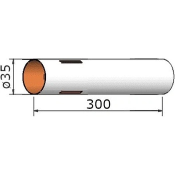 Klima Papírová trubka 35x300 mm 3-drážky