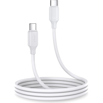 JOYROOM Кабел за зареждане / пренос на данни Joyroom, USB-C към USB-C, 480Mb / s, 60W, 1m, бял, (S-CC060A9) (S-CC060A9 1m white)