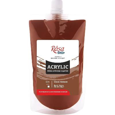 Rosa Studio АКРИЛНА боя Burnt Siena (424) 200 ml 1 бр (323200424)