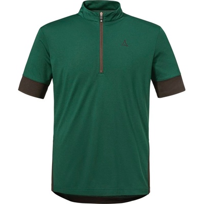 Schöffel Мъжка фланелка с къс ръкав за колоездене Schöffel Shirt Style Pinega Cycling jersey - Fir Green - размер 48 (EU) (056-3373-0512)