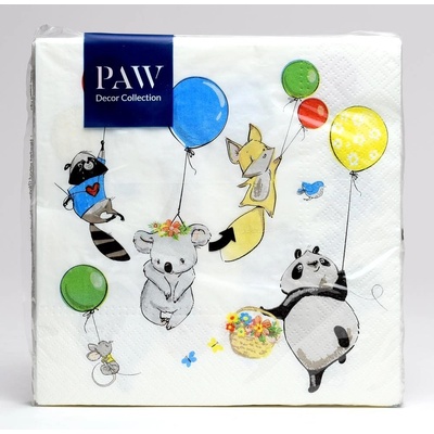PAW servítky L Animals Party 33x33cm