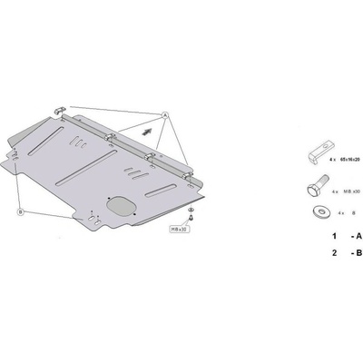 Kryt pod motor CITROËN C3 PICASSO MPV - Plech - 8595698040589