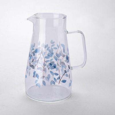 Sklenený džbán MODRÉ KVETY 1450 ml