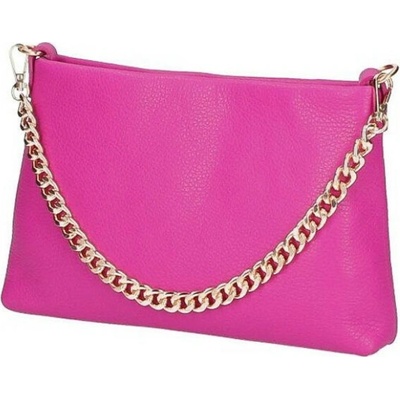 Made in Italy dámská kožená kabelka 739 fuchsia Fuchsia