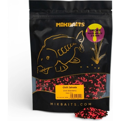 Mikbaits Smoke Micro Pelety 2-3 mm 350 g Chilli Jahoda
