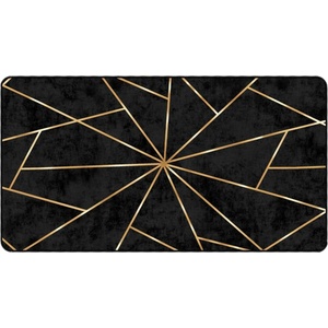 Pure Line Home Пътека MARSA Геометрична абстракция Black & Gold