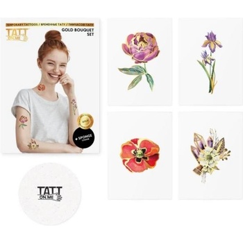 TATTonMe Металически татуировки за жени Букет комплект Gold