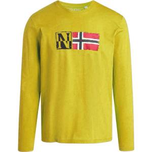Napapijri Тениска NAPAPIJRI Samuel Longsleeve yellow curry L