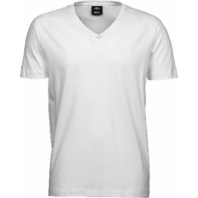 Tee Jays pánske tričko Sof Tee V-výstrihom biela