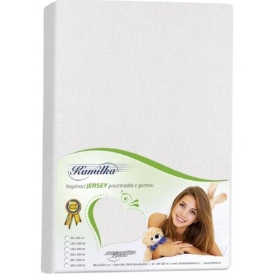 Bellatex jersey prostěradlo bílé 90x200x40