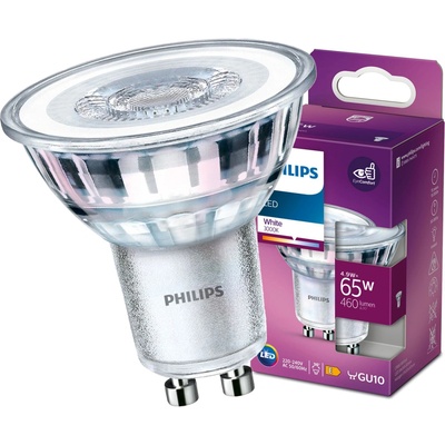 Philips LED žárovka 929001381258 230 V, GU10, 5 W = 65 W, teplá bílá, A++ A++ E , reflektor