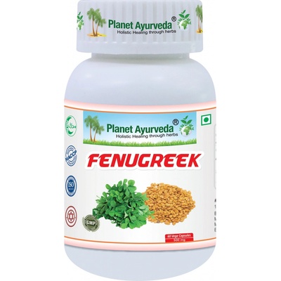 Planet Ayurveda Pískavice řecké seno Fenugreek extrakt 8:1 500 mg 60 kapslí