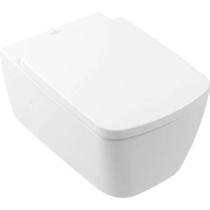 Villeroy & Boch Subway 3.0 - Окачена тоалетна чиния, TwistFlush, Rimless, CeramicPlus, AntiBac, алпийско бяло 4610T0T2 (4610T0T2)