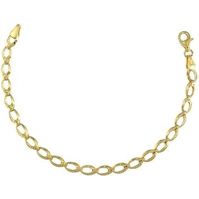 Infinitysilver stříbrný pozlacený náramek agganciato oválky CFO042G19