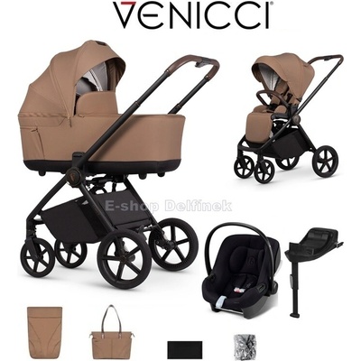 Venicci CLARO 2 + Cybex Aton B2 + základna 2026 Caramel