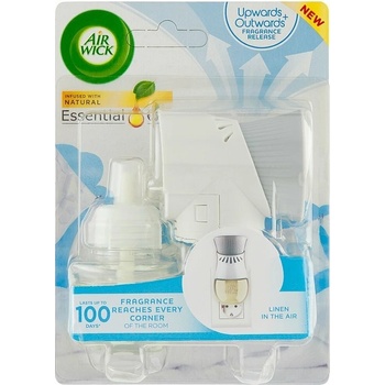 Air Wick Essential Oils Elektrický osviežovač vzduchu strojček a náplň prádlo vo vánku 19 ml
