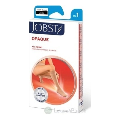 Jobst OPAQUE kompresívne lýtkové pančuchy bežná d. so zatvorenou špičkou čierne