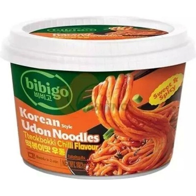 BIBIGO Udon noodles Korean style Tteokbokki chili flavour 187g